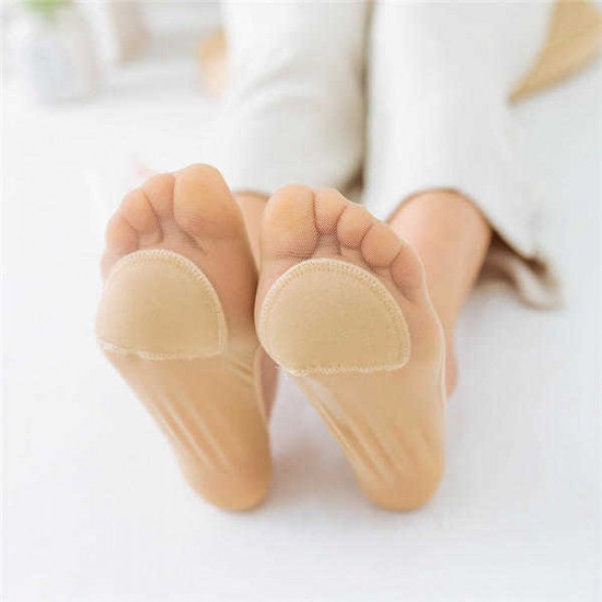 Women Summer Cotton Invisible Socks Heel Pad Non-Slip Boat Socks