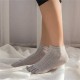 Women Summer Cotton Thin Five Toe Socks Mesh Soft Breathable Short Socks