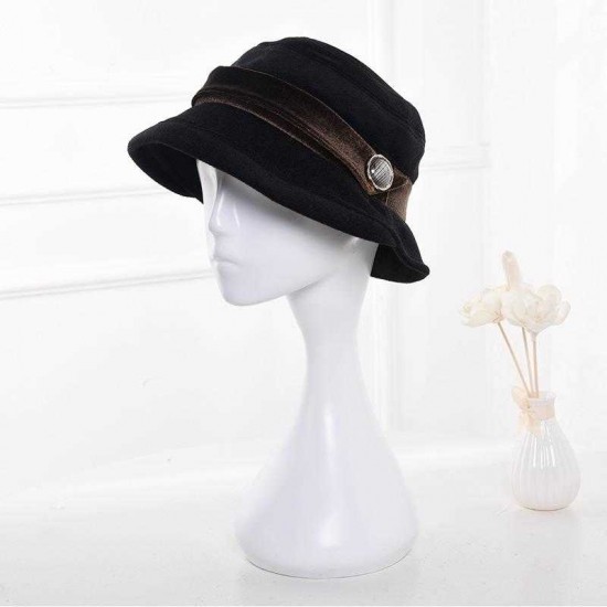 Women Summer Crimped Sun Protection Wide Brimmed Bucket Hat Fisherman Cap