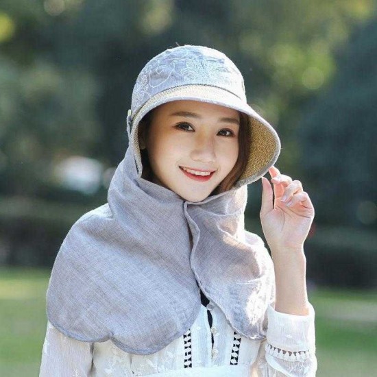 Women Summer Empty Top Sunscreen Foldable Hat Outdoor Breathable Gardening Cycling Anti-UV Sun Ha