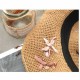 Women Summer Foldable Rafi Straw Hat Outdoor Breathable Anti-UV Sunscreen Bucket Hat