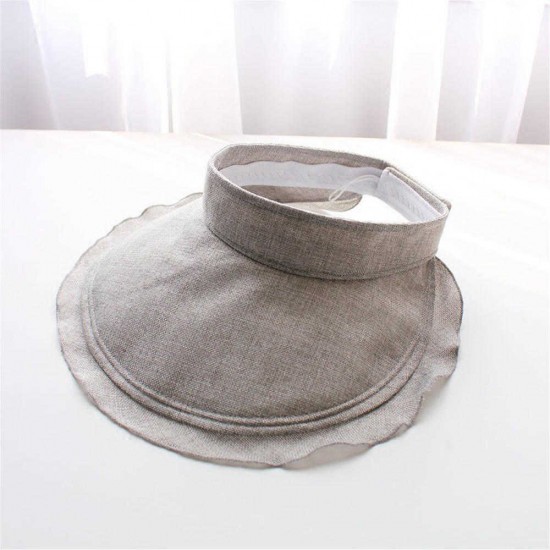 Women Summer Foldable Sun Visor Hat Outdoor Anti-UV Beach Travel Top Hat