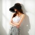 Women Summer Foldable Sun Visor Hat Outdoor Anti-UV Beach Travel Top Hat