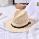 Women Summer Foldable Sunscreen Jazz Beach Hat Straw Hollow Breathable Sun Caps