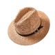 Women Summer Foldable Sunscreen Jazz Beach Hat Straw Hollow Breathable Sun Caps