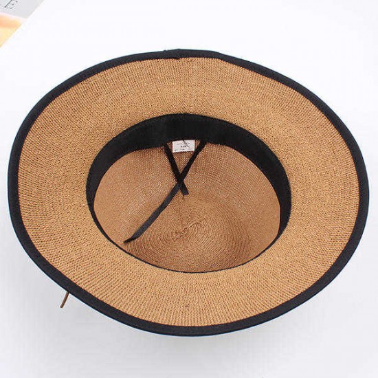 Women Summer Foldable Wide Brim Beach Sun Hat Breathable Sunscreen Bucket Hat