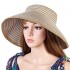 Women Summer Foldable Wide Brim Empty Cap Sun Straw Hat Outdoor Beach Travel Visor Cap