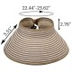 Women Summer Foldable Wide Brim Empty Cap Sun Straw Hat Outdoor Beach Travel Visor Cap