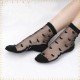 Women Summer Glass Silk Ankle Socks Harajuku Style Transparent Breathable Socks