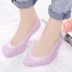 Women Summer Hollow Breathable Mesh Invisible Boat Socks Silicone Antiskid Shallow Low Cut Socks