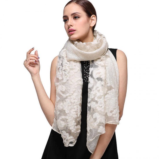 Women Summer Jacquard Breathable Beach Towel Solid Outdoor Casual Scarf Shawl