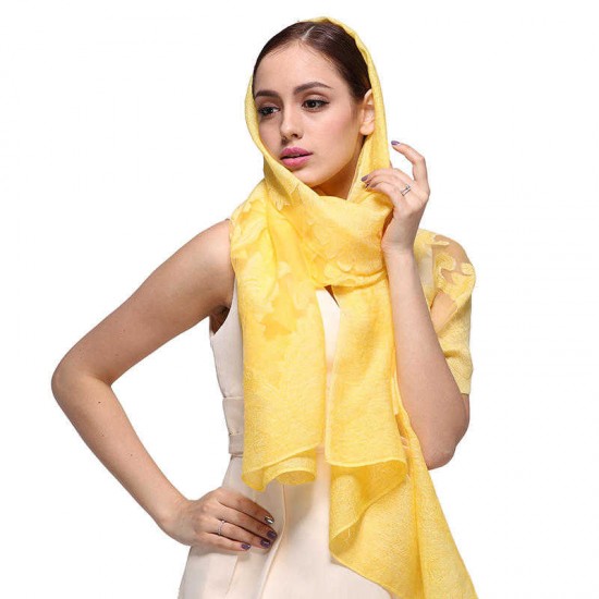 Women Summer Jacquard Breathable Beach Towel Solid Outdoor Casual Scarf Shawl