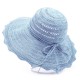 Women Summer Knitting Bowknot Wide Brim Bucket Hat Casual Sunhade Beach Cap Fisherman Hat