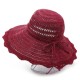 Women Summer Knitting Bowknot Wide Brim Bucket Hat Casual Sunhade Beach Cap Fisherman Hat