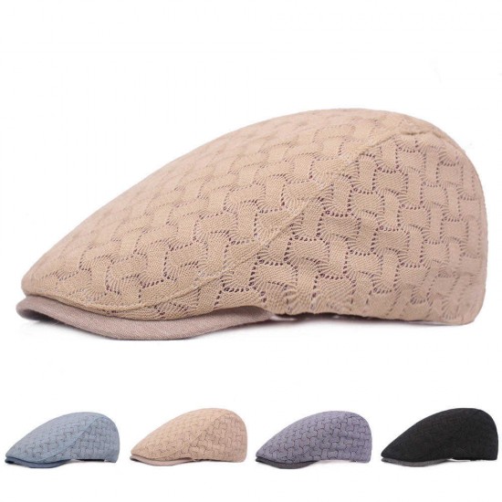 Women Summer Lace Breathable Beret Hat Adjustable Outdoor Sunshade Forward Cap