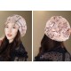 Women Summer Lace and Cotton Breathable Beanie Cap Vintage Earmuffs Flexible Turban Hat