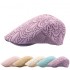 Women Summer Leisure Embroidered Printting Beret Caps Ivy Gatsby Visor Hat Adjustable