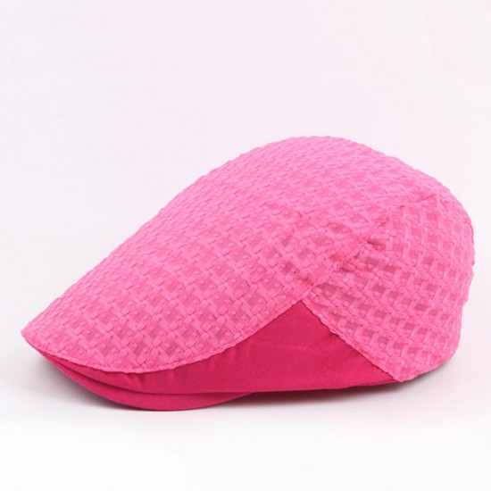 Women Summer Mesh Breathable Beret Hat Outdoor Casual Sunscreen Forward Cap