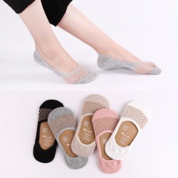 Women Summer Mesh Thin  Invisible Breathable Antiskid Boat Sock Breathable Low Cut Socks