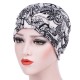 Women Summer Muslin Floral Beanie Hat Cotton Thin Comfortable Sunshade Hat