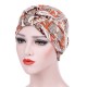 Women Summer Muslin Floral Beanie Hat Cotton Thin Comfortable Sunshade Hat