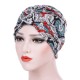 Women Summer Muslin Floral Beanie Hat Cotton Thin Comfortable Sunshade Hat