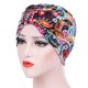 Women Summer Muslin Floral Beanie Hat Cotton Thin Comfortable Sunshade Hat