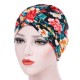 Women Summer Muslin Floral Beanie Hat Cotton Thin Comfortable Sunshade Hat