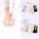 Women Summer Non-Slip Silicone Boat Socks Breathable Crystal Five Tube Socks