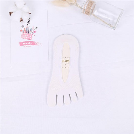 Women Summer Non-Slip Silicone Boat Socks Breathable Crystal Five Tube Socks