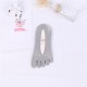 Women Summer Non-Slip Silicone Boat Socks Breathable Crystal Five Tube Socks