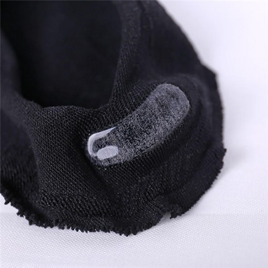 Women Summer Non-Slip Silicone Boat Socks Breathable Crystal Five Tube Socks