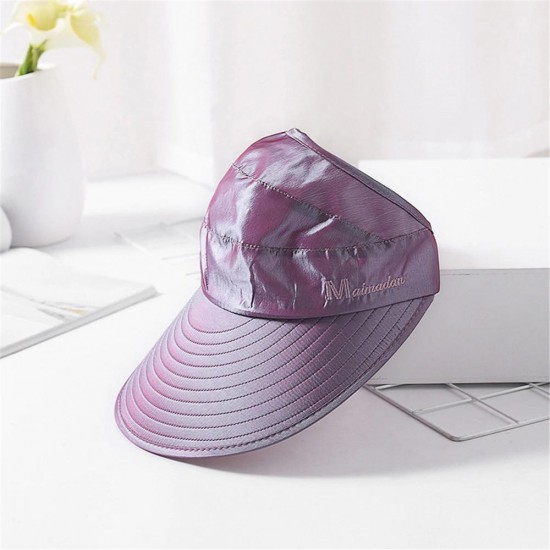 Women Summer Outdoor Anti-UV Sun Hat Foldable Breathable Travel Sunshade Empty Top Hat