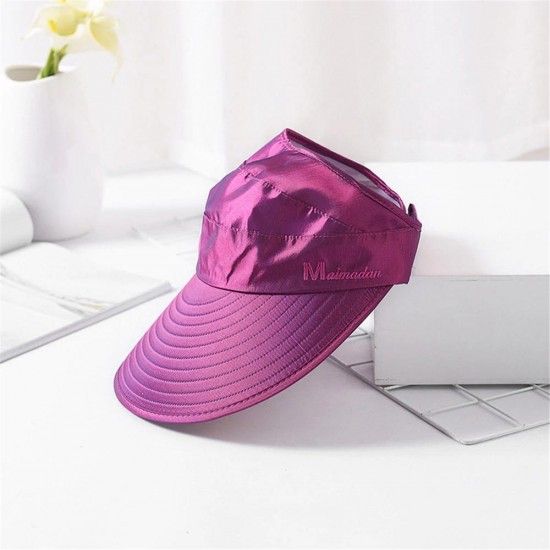 Women Summer Outdoor Anti-UV Sun Hat Foldable Breathable Travel Sunshade Empty Top Hat