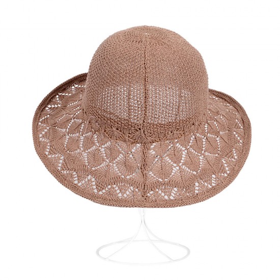 Women Summer Outdoor Big Brim UV Protection Sunscreen Fisherman Hat Breathable Straw Hat