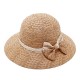 Women Summer Outdoor Bow Wide Brim Straw Hat Breathable Sunshade Beach Hat