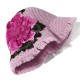 Women Summer Outdoor Breathable Embroidered Flower Wide Brim Hat Tassel Visor Hat