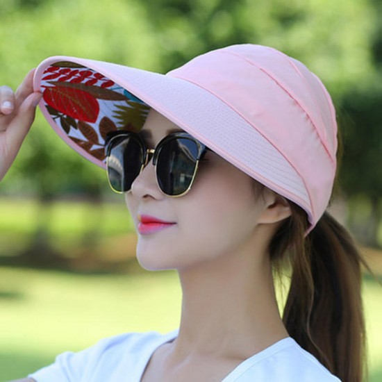 Women Summer Outdoor Casual Foldable Sunshade Hat UV Protection Visor Hat