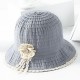 Women Summer Outdoor Cotton Foldable Fishing Hat Breathble Adjustable Lace Bucket Hat