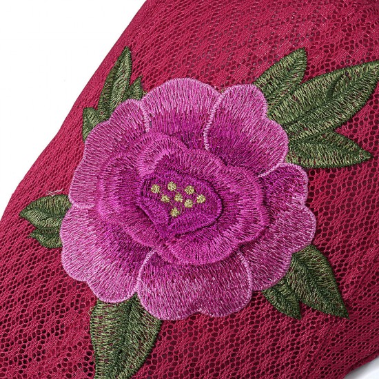 Women Summer Outdoor Embroidered Flowers Beret Hat Sunshade Riding Visor Cap