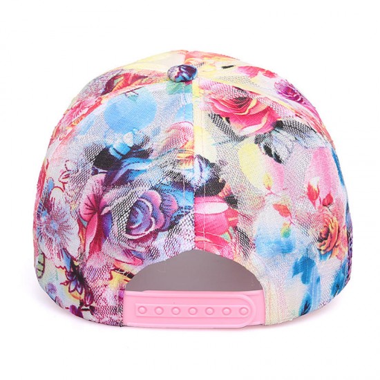 Women Summer Outdoor Lace Fashion Baseball Cap Flower Cloth Breathable Sunshade Hat