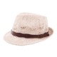 Women Summer Outdoor Mesh Breathable Jazz Hat Leather Belt Crimping Panama Hat