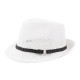 Women Summer Outdoor Mesh Breathable Jazz Hat Leather Belt Crimping Panama Hat