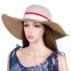 Women Summer Outdoor Multicolor Wide Brim Straw Hat Beach Sunshade Visor Hat