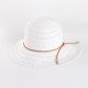 Women Summer Outdoor Petal Pattern Sunscreen Woven Straw Hat Adjustable Breathable Hat