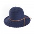 Women Summer Outdoor Petal Pattern Sunscreen Woven Straw Hat Adjustable Breathable Hat