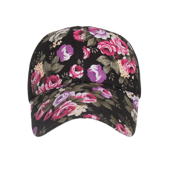 Women Summer Outdoor Print Breathable Mesh Baseball Cap Casual Adjustable Visor Hat