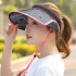 Women Summer Outdoor UV Protection Empty Top Hat Retractable Sunscreen Visor Hat