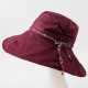 Women Summer Outdoor Wide Brim Breathable Foldable Visor Hat Floral Cotton Beach Sunshade Hat