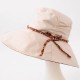 Women Summer Outdoor Wide Brim Breathable Foldable Visor Hat Floral Cotton Beach Sunshade Hat